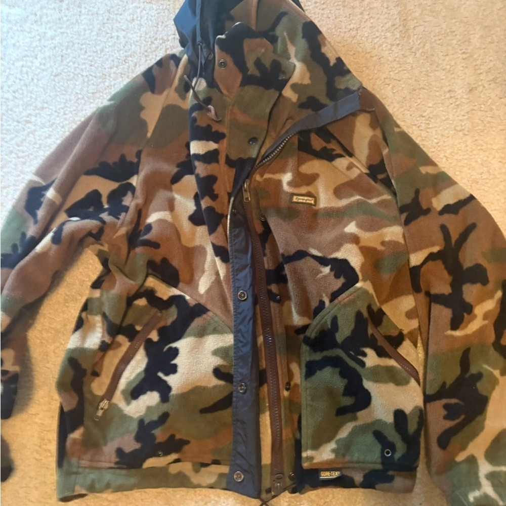 Vintage Remington Camo Fleece Hunting Jacket Gore Tex X-Large